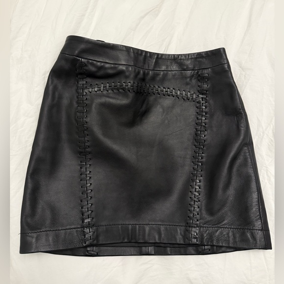 French Connection leather skirt